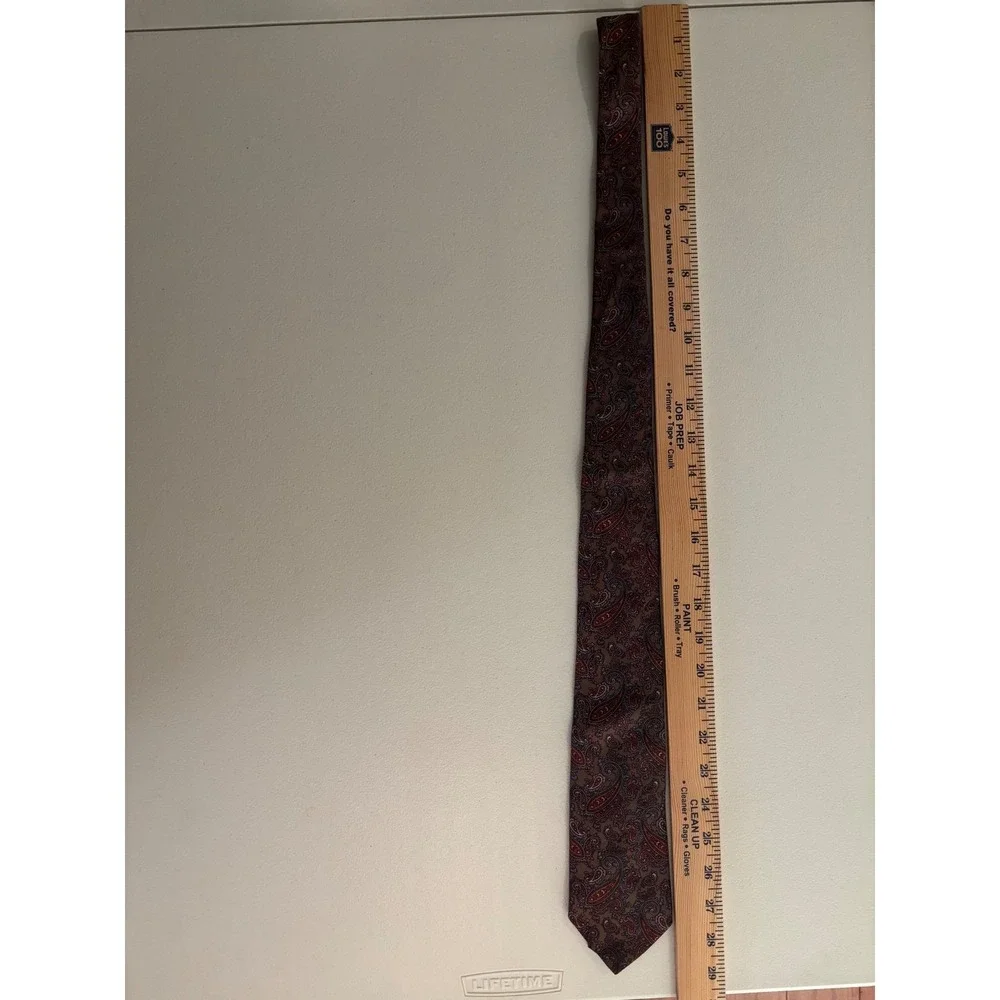 Michael Reed Designer tie Collection Paisley Brown‎ 100% Tricel Silk Necktie